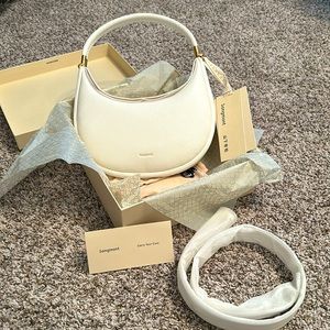 White vegan leather handbag